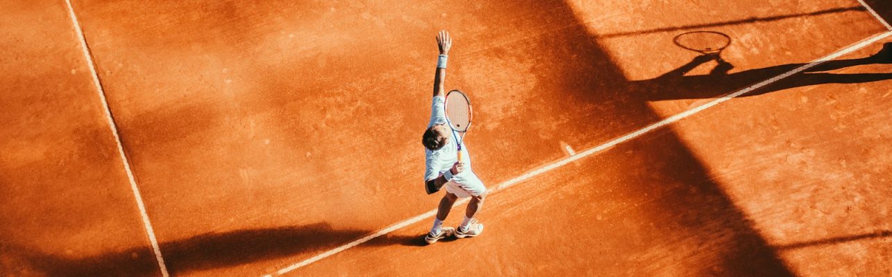 man playing tennis